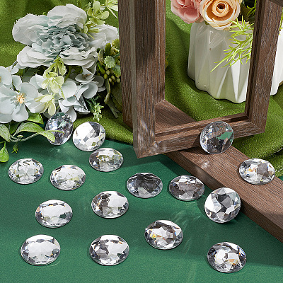 100Pcs Acrylic Rhinestone Cabochons TACR-CY0001-01B-1
