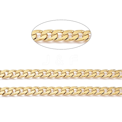 3.28 Feet Ion Plating(IP) 304 Stainless Steel Cuban Link Chains X-CHS-D032-02G-1