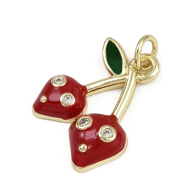 Brass Micro Pave Cubic Zirconia Pendants KK-D409-48G-03-1