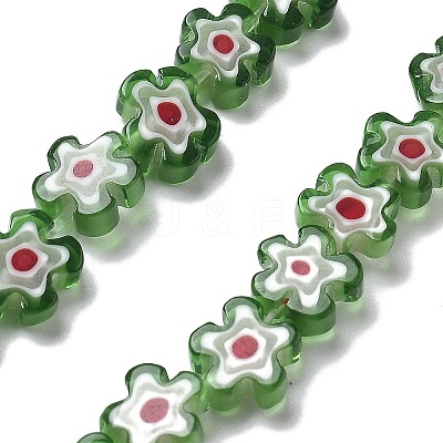 Handmade Millefiori Lampwork Beads Strands LAMP-F035-09Q-1