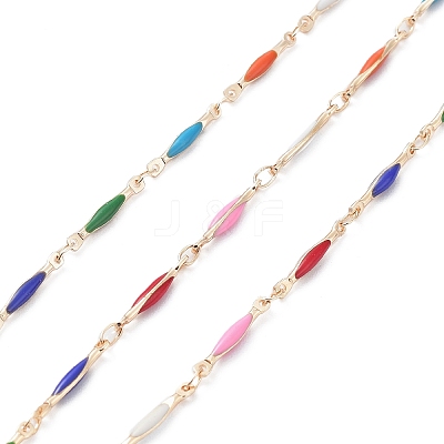 Handmade Brass Rectangle Link Chains CHC-R135-12G-1
