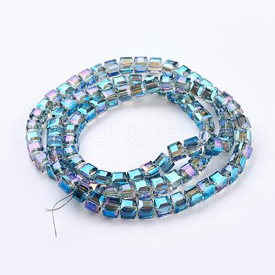 Electorplated Glass Beads EGLA-E006-1J-1