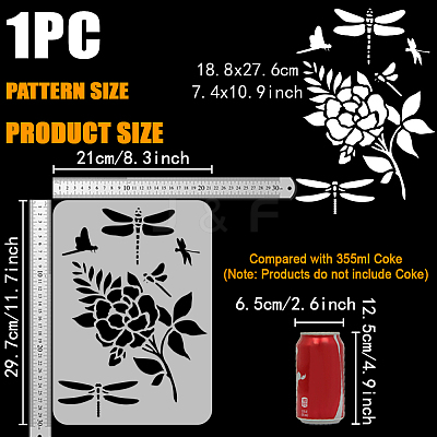 Plastic Hollow Out Drawing Painting Stencils Templates DIY-WH0396-817-1