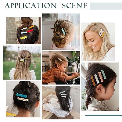 16Pcs 12 Style Fashion Acrylic Alligator Hair Clip PHAR-CA0001-003-1