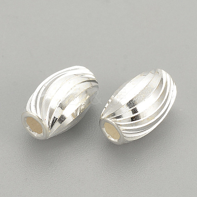 925 Sterling Silver Beads STER-S002-17-7x4mm-1