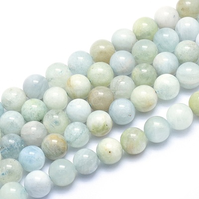 Natural Aquamarine Strands G-G764-42-10mm-1