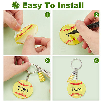 DIY Baseball Keychain Making Kit DIY-GA0005-59-1