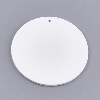 Printed Wooden Big Pendants WOOD-S048-30-1
