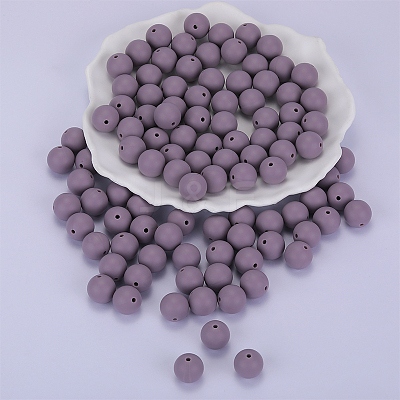 Round Silicone Focal Beads SI-JX0046A-102-1