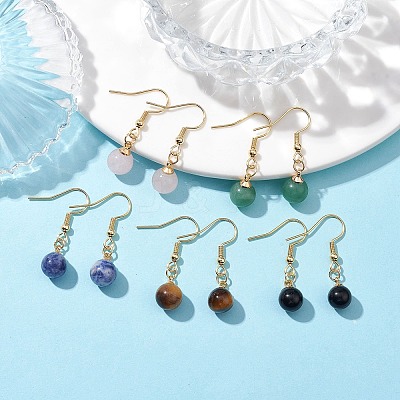 Gemstone Dangle Earring EJEW-JE05761-1