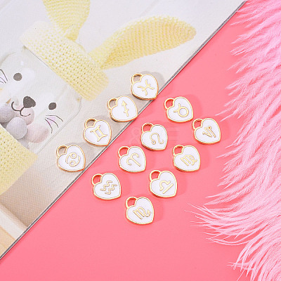 Light Gold Plated Alloy Enamel Pendants ENAM-R055-05A-1