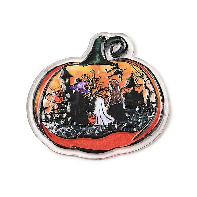 Halloween Printed Acrylic Pendants MACR-I041-02D-1