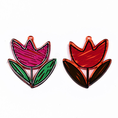 Transparent Acrylic Pendants KY-T022-31-1