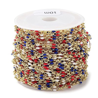 Enamel Oval Link Chains CHC-K014-10G-06-1