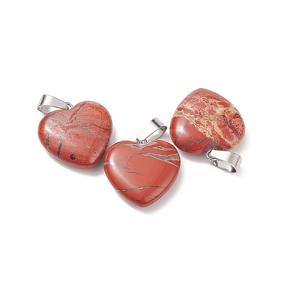 Natural Red Jasper Pendants G-Q438-22-1