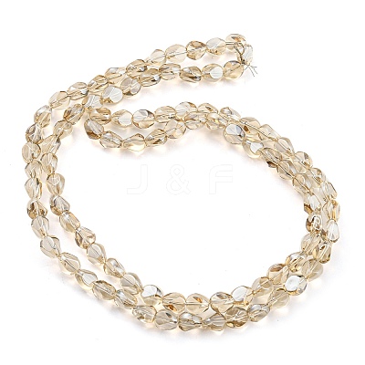 Full Plated Electroplate Glass Beads Strands EGLA-G037-04A-FP03-1