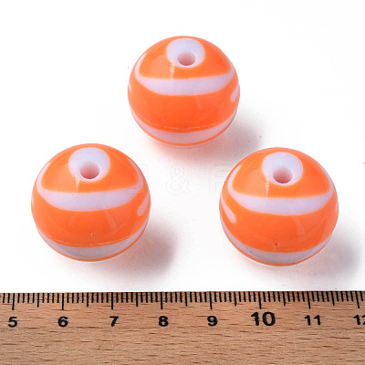 Opaque Striped Acrylic Beads MACR-S373-27C-04-1