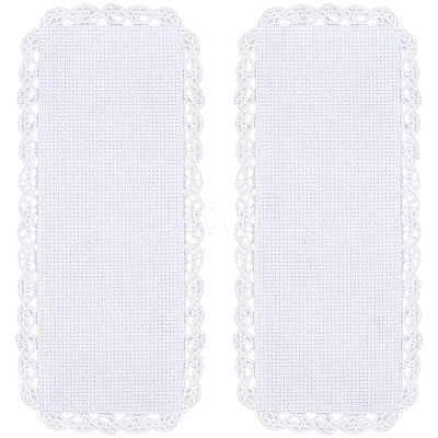 10Pcs Linen Aida Cloth Bookmarks for Cross Stitch Making DIY-CY0001-77-1