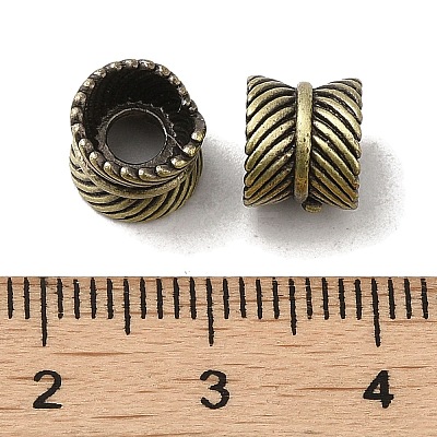 Tibetan Style Rack Plating Brass Bead KK-Q805-06AB-1