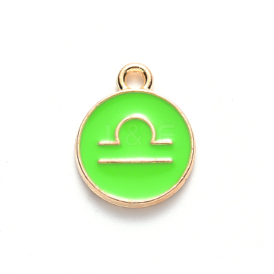 Alloy Enamel Pendants X-ENAM-S124-01A-06K-1