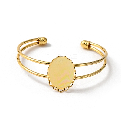 Alloy Double Wire Cuff Bangle Makings FIND-WH0126-156G-1