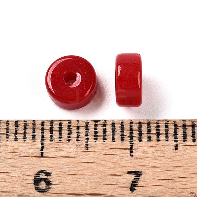 Opaque Solid Color Glass Beads GLAA-N007-6x3mm-A08-1
