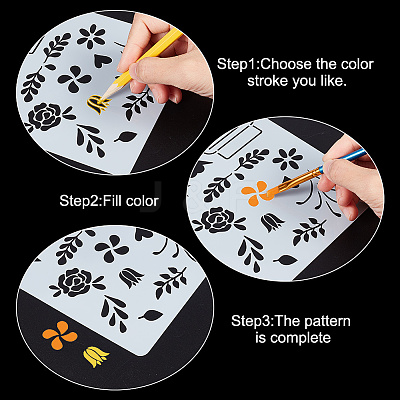 16Pcs Letter Geometric Plastic Drawing Painting Stencils DIY-WH0320-25-1