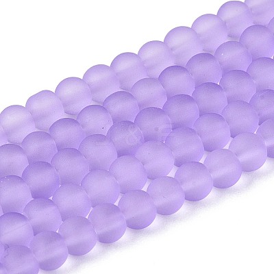 Baking Paint Transparent Glass Bead Strands GLAA-S031-4mm-25-1