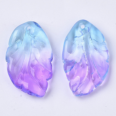 Two Tone Transparent Spray Painted Glass Pendants LS-X1-GLAA-T013-02-D01-1