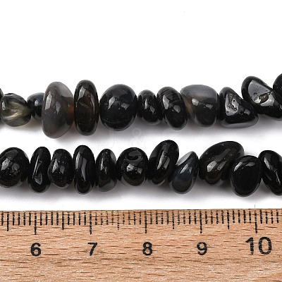 Natural Black Agate Beads Strands G-L655-A01-01A-1