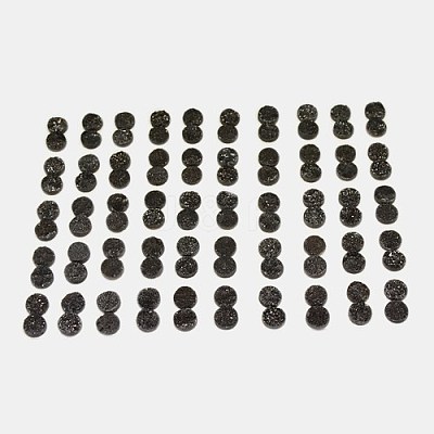 Electroplate Natural Druzy Crystal Cabochons G-L047-10mm-03-1