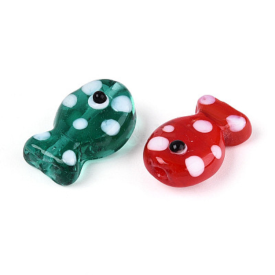 Handmade Lampwork Beads Strands LAMP-N036-08-1