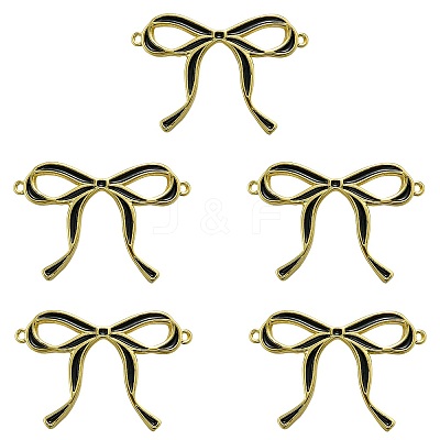 5Pcs Brass Enamel Connector Charms KK-SZ0002-70A-1