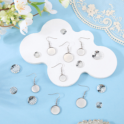 40Pcs 4 Styles 304 Stainless Steel Earring Hooks DIY-SC0033-76-1