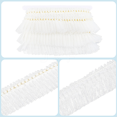 5Yards Polyester Lace Ribbon SRIB-GF0001-74B-1