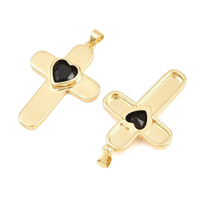Brass Glass Pendants KK-P353-12G-02-1