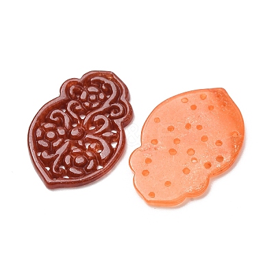 Dyed Natural Quartz Carved Pendants GG-CBA0022-13-1