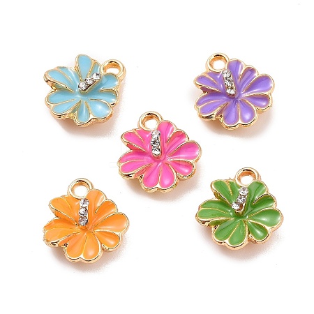 Alloy Enamel Pendants ENAM-M055-30G-1