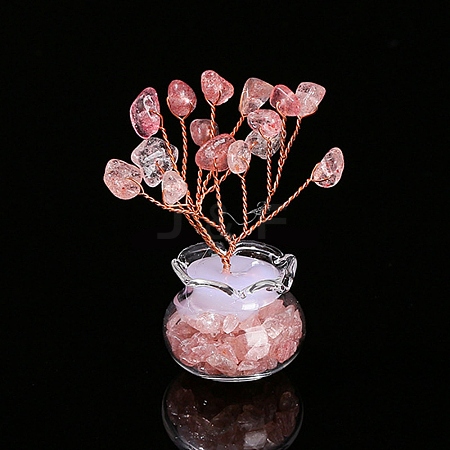 Natural Strawberry Quartz Chips Tree Decorations PW-WG5CB05-09-1