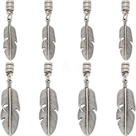 8Pcs 2 Size Alloy Cord Ends FIND-CA0003-70-1