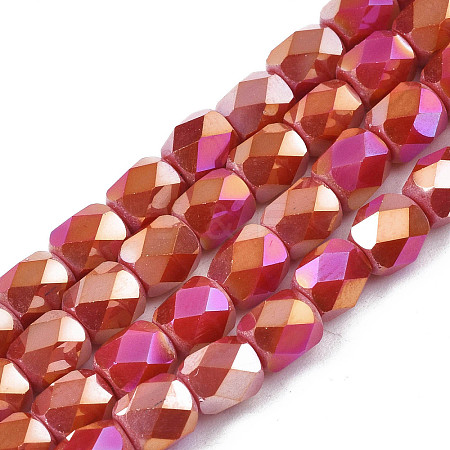 Electroplate Glass Beads Strands X-EGLA-N002-13-A15-1