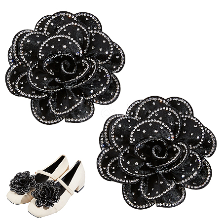 Cloth & Iron Shoe Buckle Clips HJEW-ME00088-01-1