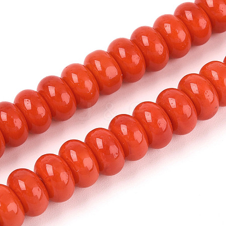 Opaque Spray Painted Glass Beads X-GLAA-ZX008-8mm-18M-1
