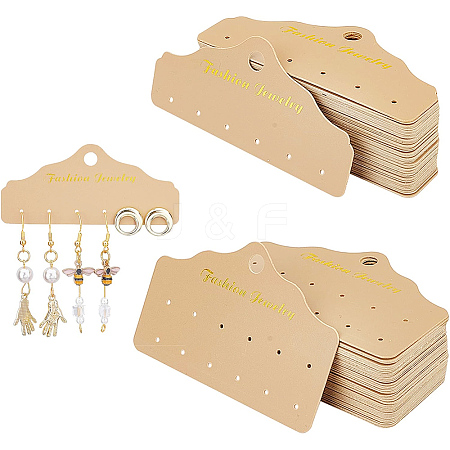 100Pcs 2 Style Plastic Earring Display Paper Cards DIY-PH0002-94-1