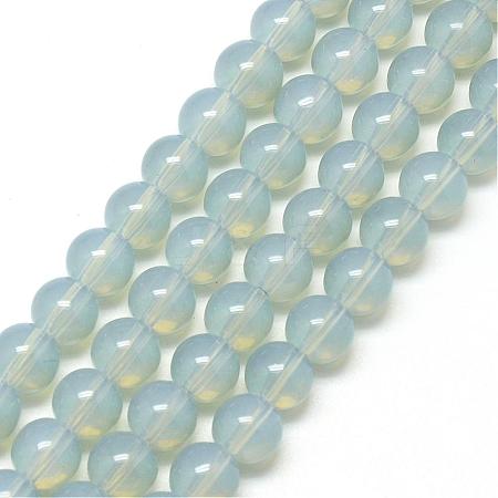 Baking Painted Glass Beads Strands DGLA-Q023-6mm-DB7-1