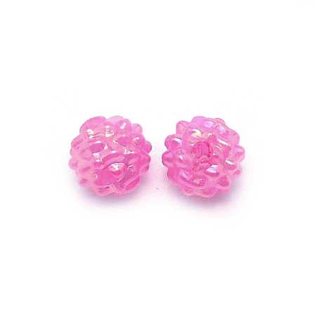 Opaque Acrylic Waxberry Beads OACR-CJC0006-01H-1