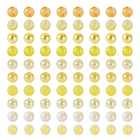 300Pcs 10 Styles Mixed Styles Acrylic Beads MACR-TA0001-84B-1