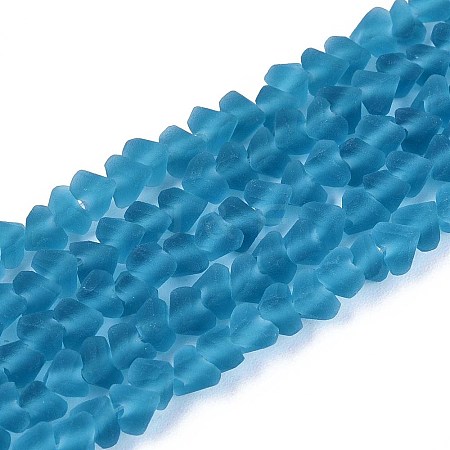 Frosted Transparent Glass Beads Strands LS-GLAA-N016-4mm-28-1