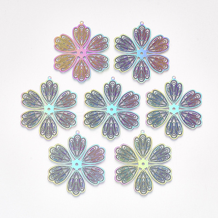Ion Plating(IP) 304 Stainless Steel Filigree Pendants X-STAS-S108-40-1
