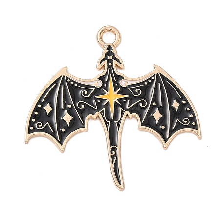 Alloy Enamel Pendants ENAM-P258-05F-G-1